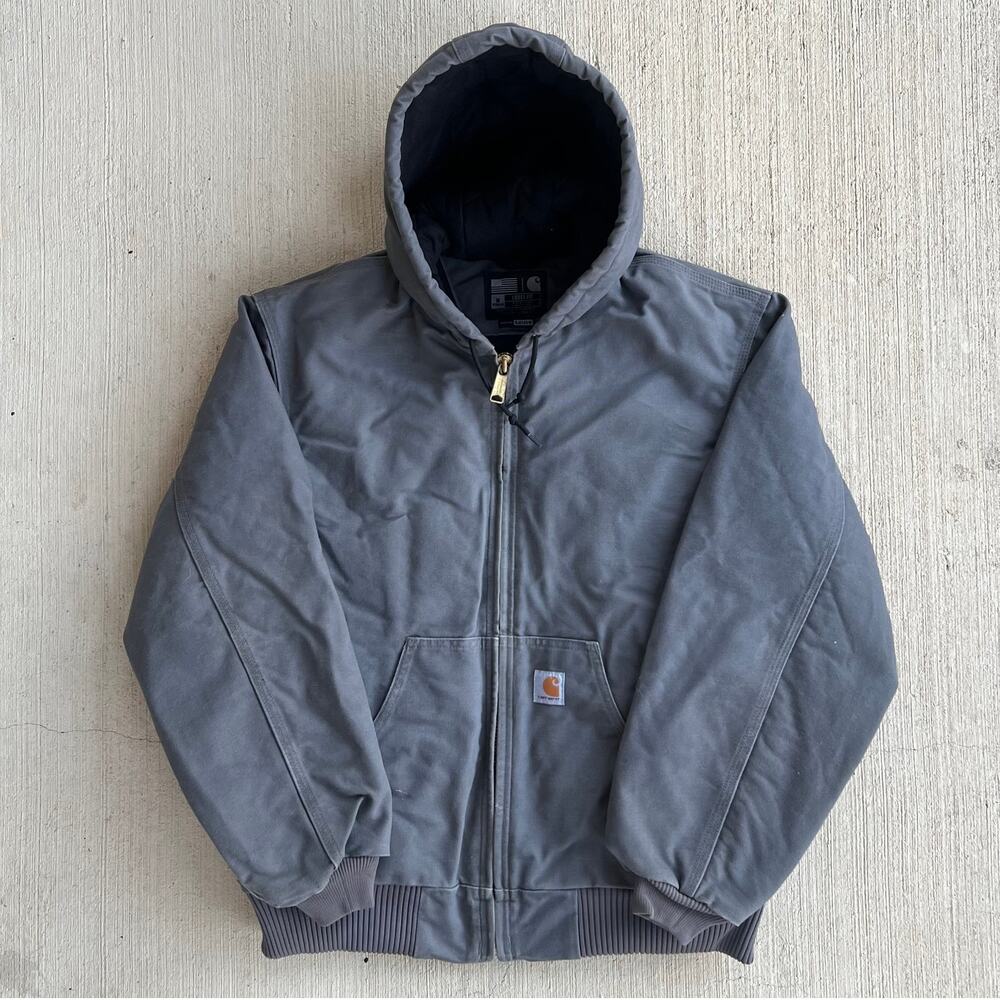 Carhartt J140 GVL gray hooded work wear jacket